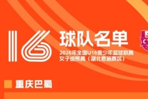 全国U16青少年篮球联赛女子组预赛即将开赛 参赛队伍及名单已确定
